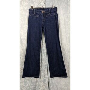 Tory Burch Welt Pocket Mid Rise Wide Leg Jeans Size 25